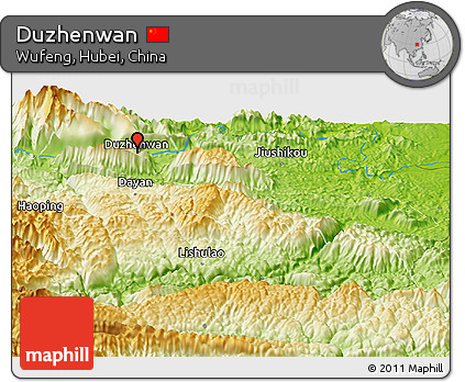 Physical Panoramic Map of Duzhenwan