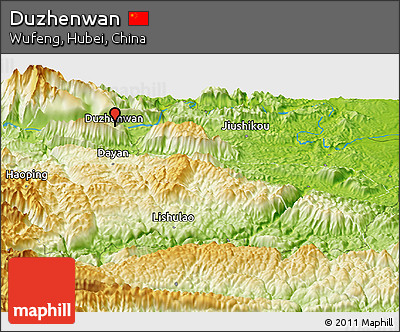 Physical Panoramic Map of Duzhenwan