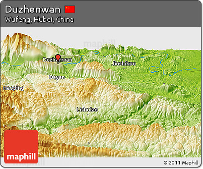 Physical Panoramic Map of Duzhenwan