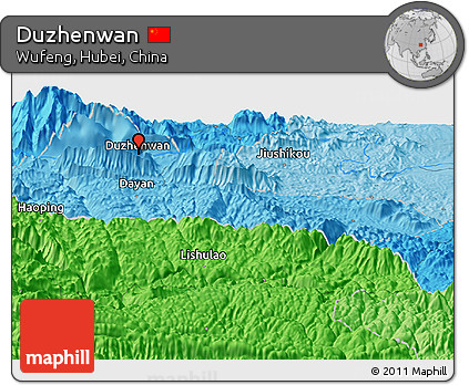 Political Panoramic Map of Duzhenwan