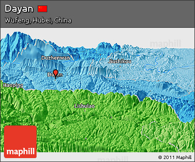 Political Panoramic Map of Dayan