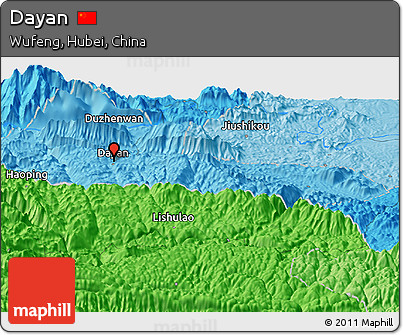 Political Panoramic Map of Dayan