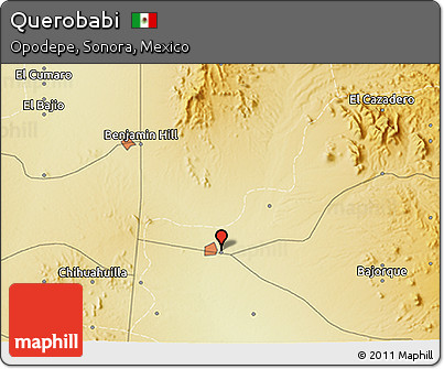 Physical 3D Map of Querobabi