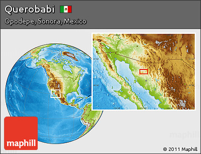 Physical Location Map of Querobabi