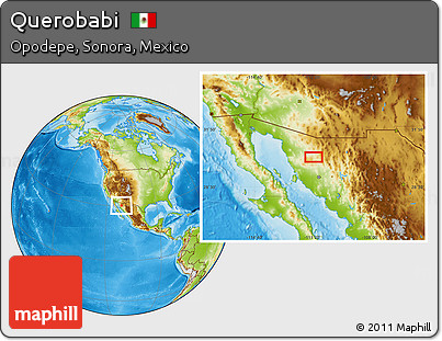 Physical Location Map of Querobabi