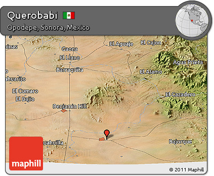 Satellite Panoramic Map of Querobabi
