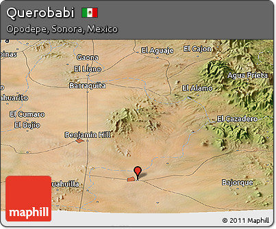 Satellite Panoramic Map of Querobabi