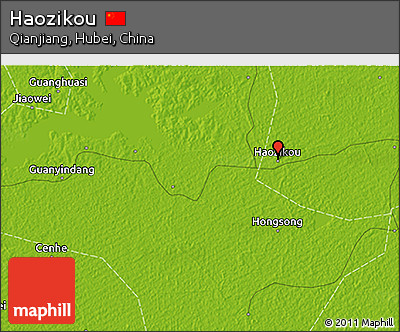 Physical 3D Map of Haozikou