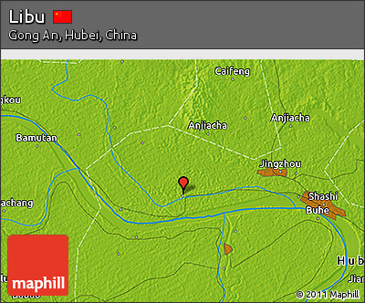 Physical 3D Map of Libu