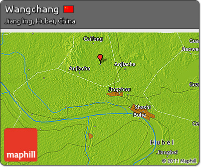 Physical 3D Map of Wangchang