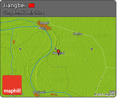 Physical Map of Jiangbei