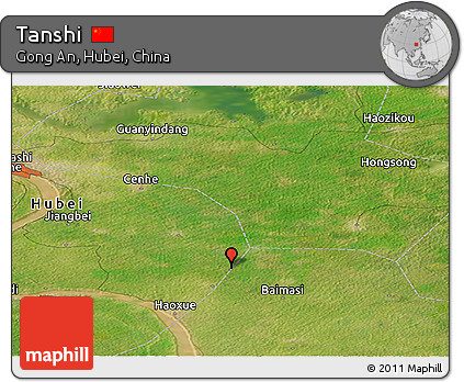 Satellite Panoramic Map of Tanshi