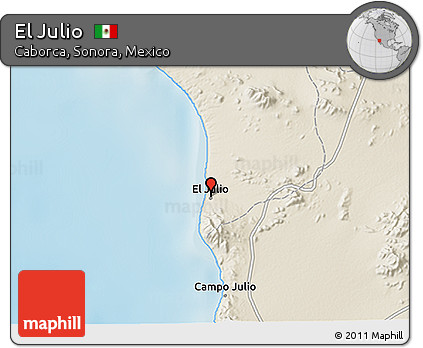 Shaded Relief 3D Map of El Julio