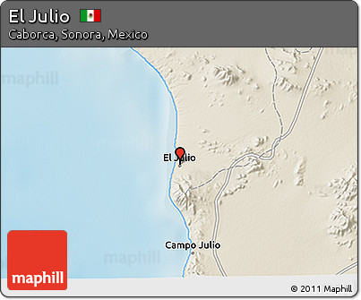 Shaded Relief 3D Map of El Julio