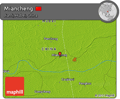 Physical 3D Map of Miancheng