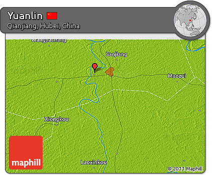 Physical 3D Map of Yuanlin