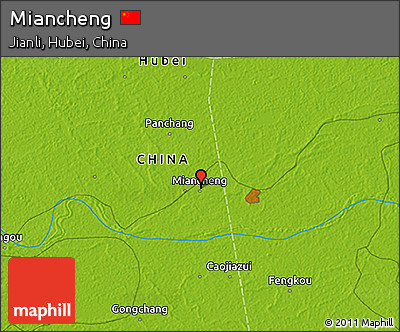 Physical 3D Map of Miancheng