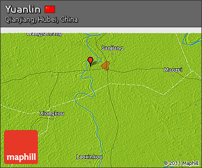 Physical 3D Map of Yuanlin