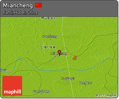 Physical 3D Map of Miancheng