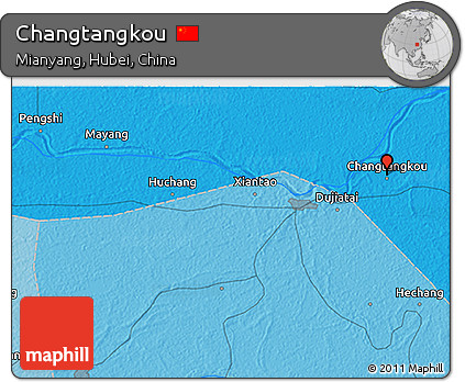 Political 3D Map of Changtangkou