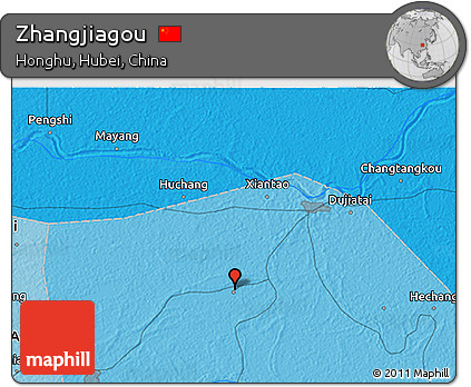 Political 3D Map of Zhangjiagou