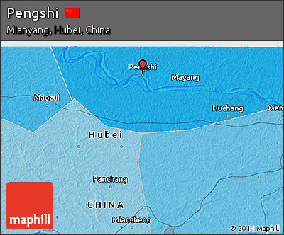 Political 3D Map of Pengshi