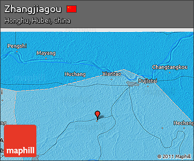 Political 3D Map of Zhangjiagou