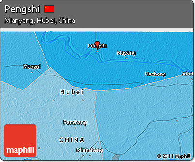 Political 3D Map of Pengshi