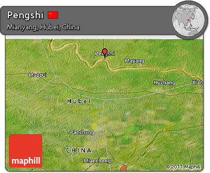 Satellite 3D Map of Pengshi