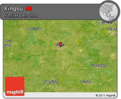 Satellite 3D Map of Xingou
