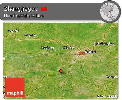 Satellite 3D Map of Zhangjiagou