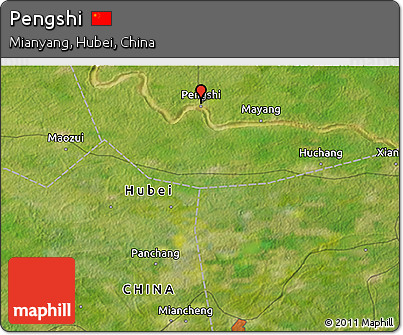 Satellite 3D Map of Pengshi