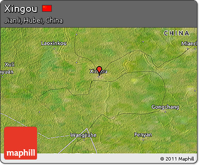 Satellite 3D Map of Xingou
