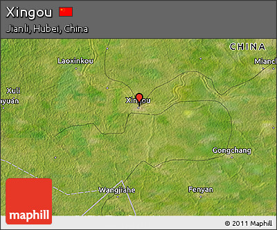 Satellite 3D Map of Xingou