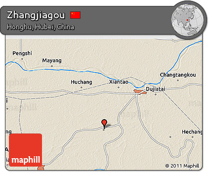 Shaded Relief 3D Map of Zhangjiagou