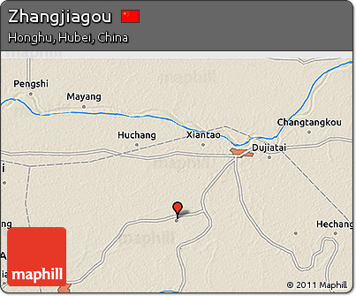 Shaded Relief 3D Map of Zhangjiagou