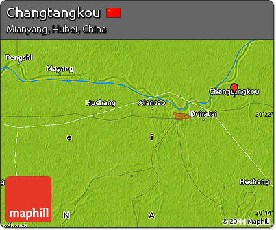Physical Map of Changtangkou