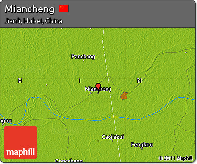 Physical Map of Miancheng