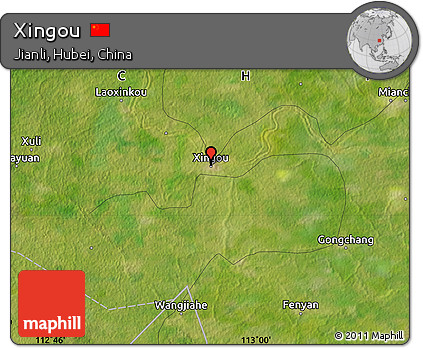 Satellite Map of Xingou