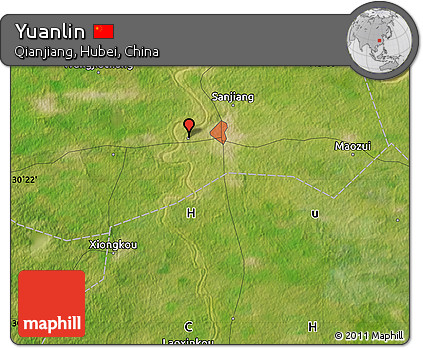Satellite Map of Yuanlin