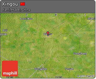 Satellite Map of Xingou