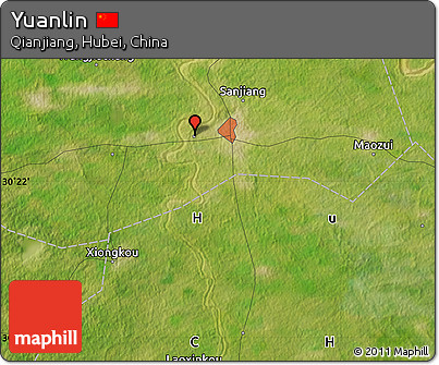 Satellite Map of Yuanlin