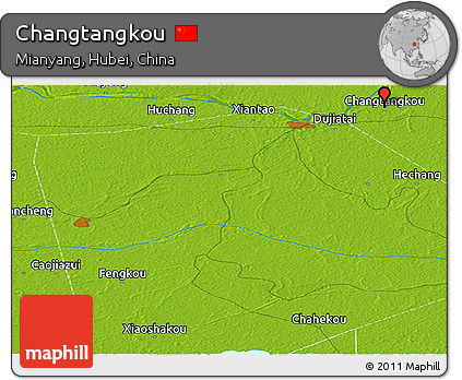 Physical Panoramic Map of Changtangkou
