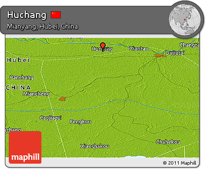 Physical Panoramic Map of Huchang