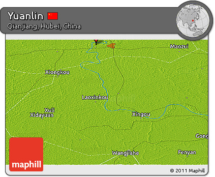 Physical Panoramic Map of Yuanlin