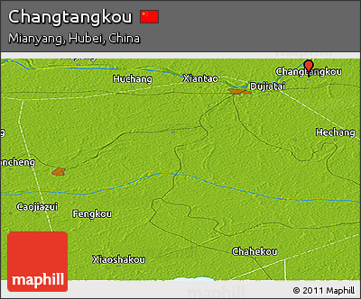 Physical Panoramic Map of Changtangkou