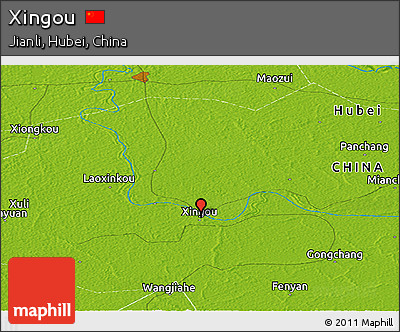 Physical Panoramic Map of Xingou