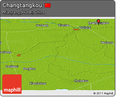 Physical Panoramic Map of Changtangkou