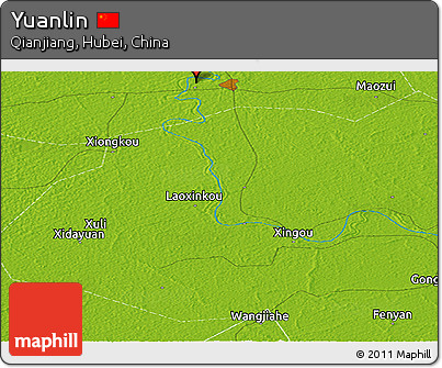 Physical Panoramic Map of Yuanlin