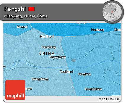 Political Panoramic Map of Pengshi